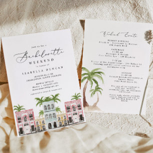 Invitation FIONA Aquarelle Charleston SC Bachelorette