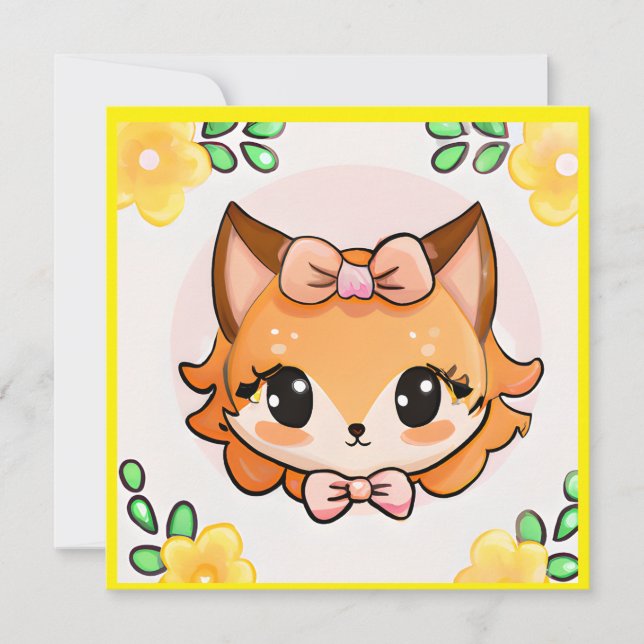 Invitation Fiona renard est coquette et charmante dans ce des (Devant)