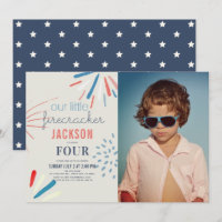 Firecracker 4 juillet Feu d'artifice Photo Anniver