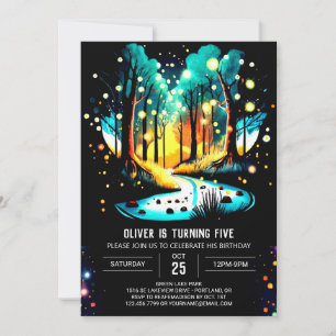 Invitation Fireflies Danse Enchanted Forêt Anniversaire