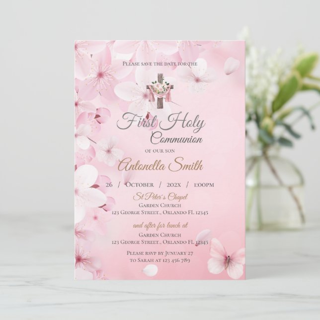 Invitation First Boy Communion (Debout devant)