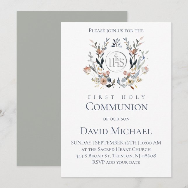 Invitation First Holy Communion  (Devant / Derrière)