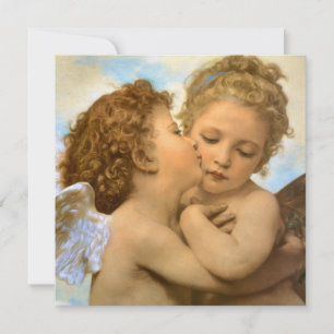 Invitation First Kiss (détail d'ange) par Bouguereau