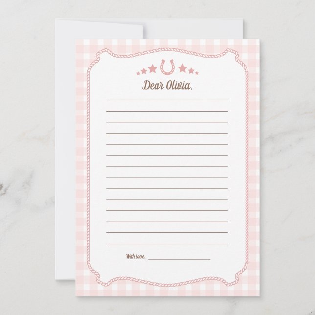 Invitation First Rodeo 1st Birthday Time Capsule Cards (Devant)