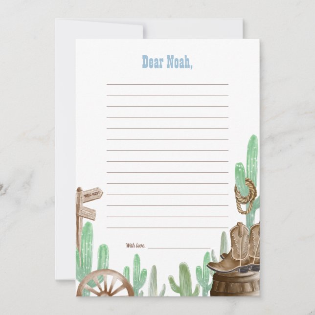 Invitation First Rodeo Pink Wild West Time Capsule Cards (Devant)