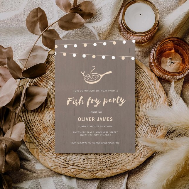Invitation Fish fry birthday party (Créateur téléchargé)