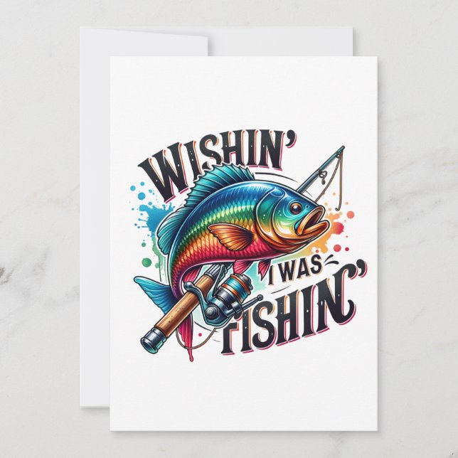 Invitation Fisher Cadeau En Espérant Que Je Fasse De La Pêche (Devant)