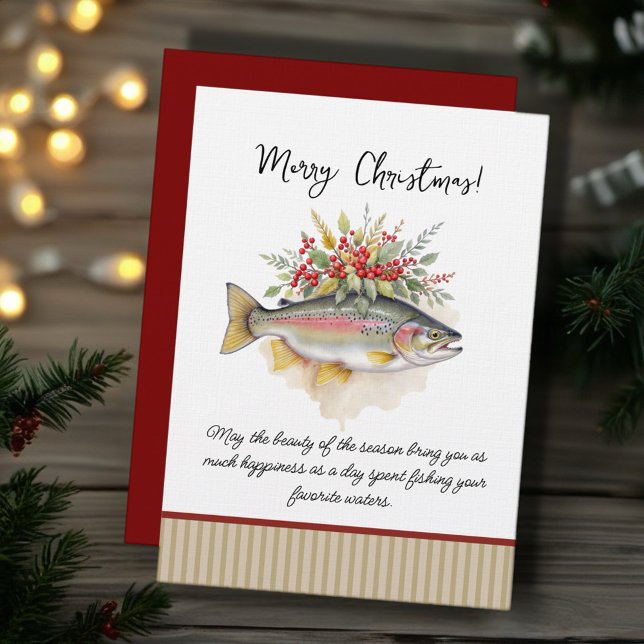 Invitation Fishing Christmas Invites (Celebrate the holiday season with our Fishing-Themed Christmas Cards collection! )