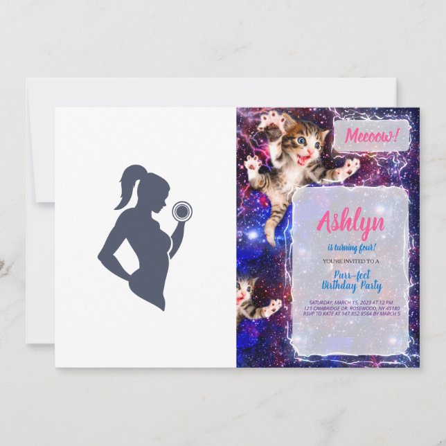 Invitation Fitness girl levant haltère (Devant)