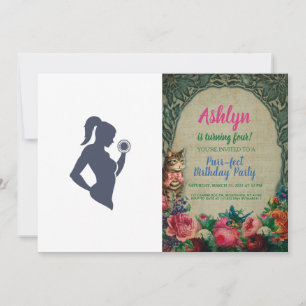 Invitation Fitness girl levant haltère