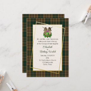 Invitation Fitzsimmons Clan Scottish Symboles Mariage