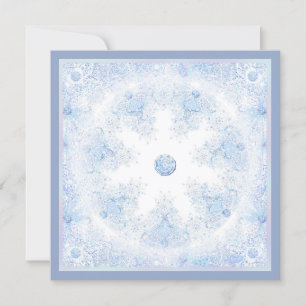 Invitation Flacon de neige bleu glace