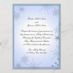 Invitation Flacon de neige - Hiver Ice bleu