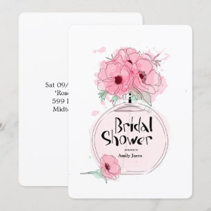 Invitation Flacon de parfum de douches de mariée avec des fle
