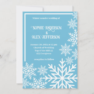 Invitation Flacons de neige blancs de mariage d'hiver sur gla