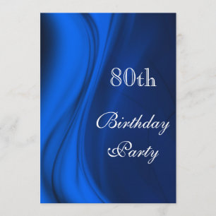 Invitation Flacons Doux De Bleu 80e Anniversaire