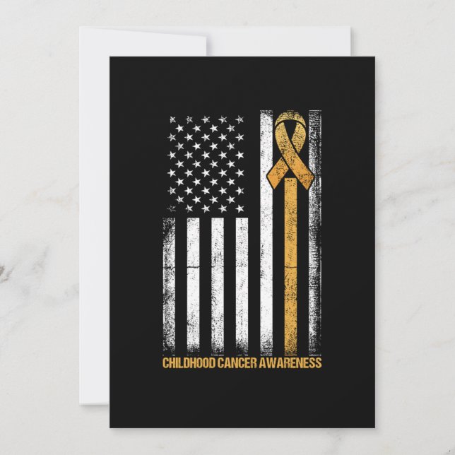 Invitation Flag Childhood Cancer Awareness Gift (Devant)