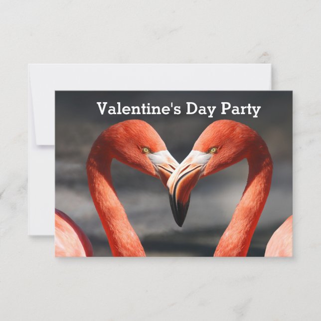 Invitation Flamant de la Saint-Valentin (Devant)
