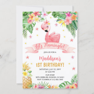 Invitation Flamant rose Anniversaire Anniversaire Fête Annive