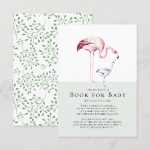 Invitation Flamant rose Baby shower neutre livre pour la cart