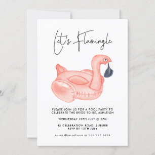 Invitation Flamant rose Bachelorette