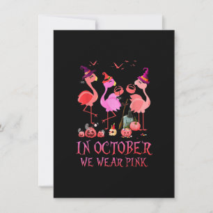 Invitation Flamant rose De Sorcière Halloween En Octobre Nous