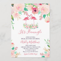 Flamant rose douche nuptiale Invitation, douche Fl