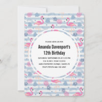 Flamant Rose Fantaisiste & Motif Anniversaire Anan