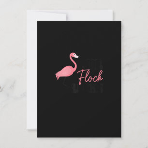 Invitation Flamant rose Femme Notre Flock Rocks Funny Girls M