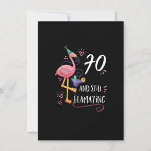 Invitation Flamant rose Flamazing 70e anniversaire Décoration