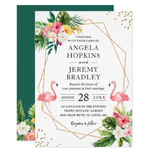 Invitations Faire Part Flamant Rose Zazzle Fr