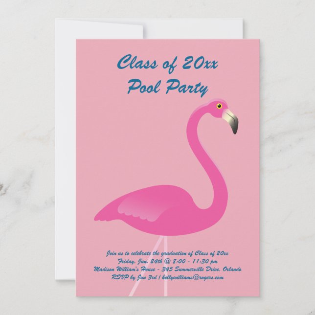 Invitation Flamant Rose pour la promotion 2019 (Devant)