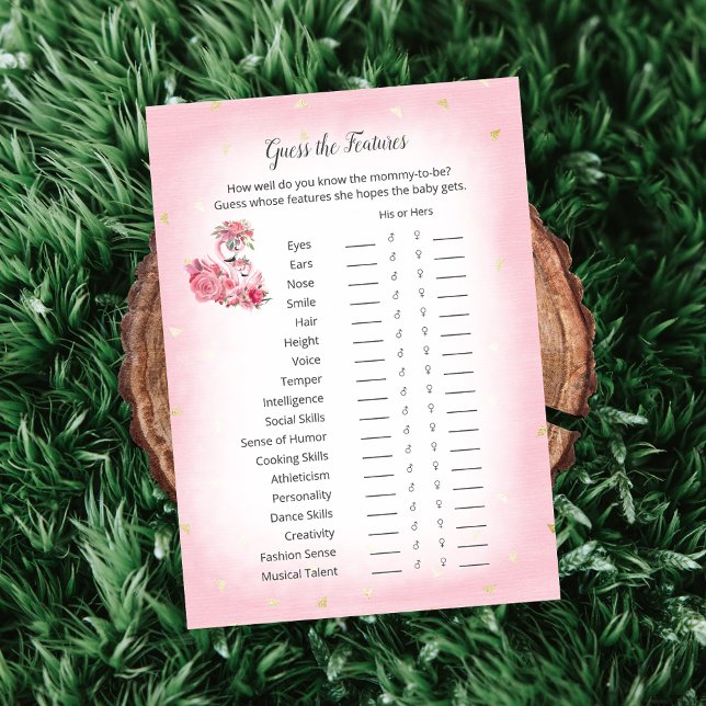 Invitation Flamant rose rose Ballerina Guess Caractéristiques (Créateur téléchargé)