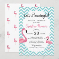 Flamant rose rose tropical Baby shower de plage Ch