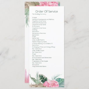 Invitation Flamant rose rose tropical Mariage de commande de