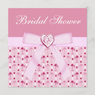 Invitation Flamants roses de la Fête de l'mariée Pink Wonderl