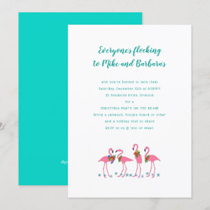 Invitation Flamants roses de remplissage Fête Fête personnali