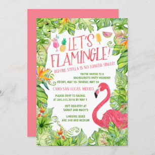 Invitation Flamingle Bachelorette Party
