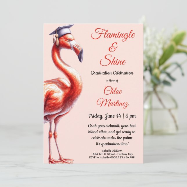 Invitation Flamingle & Célébrez ! Fête de fin d'études au fla (Debout devant)