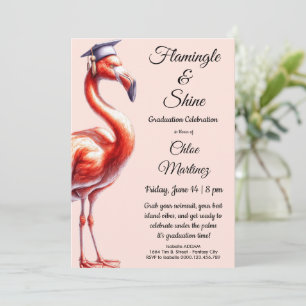 Invitation Flamingle & Célébrez ! Fête de fin d'études Flaman