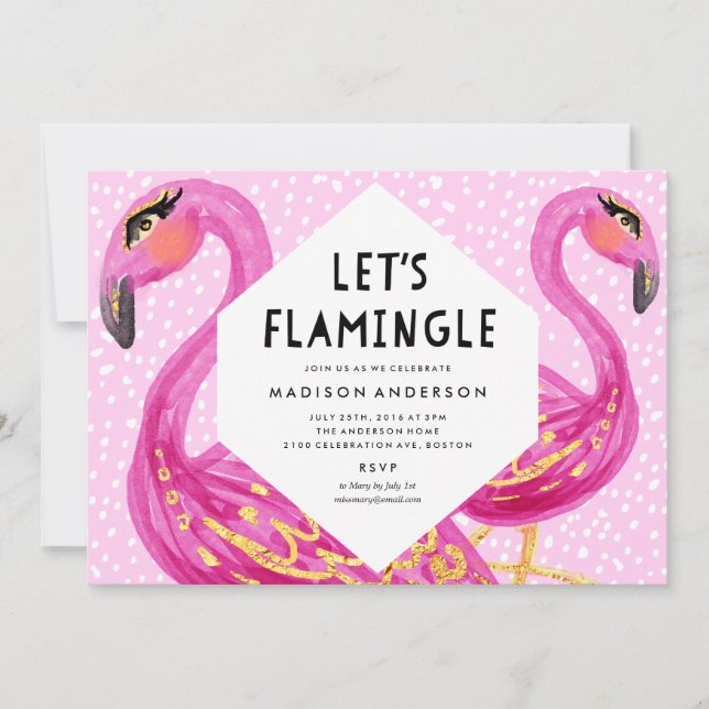 Invitation Flamingle Party (Devant)