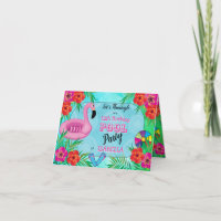 Flamingle Rose Floral 12ème anniversaire Pool Part