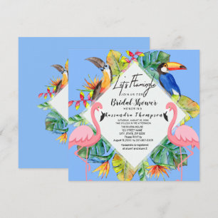 Invitation Flamingle Tropical Bridal Shower