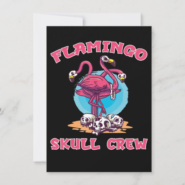 Invitation Flamingo | Déguisement Flamingo Skull Crew Hallowe (Devant)