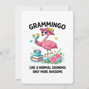 Invitation Flamingo Grammingo comme une grand-mère normale ma