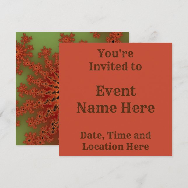 Invitation Flamme d'automne (Devant / Derrière)