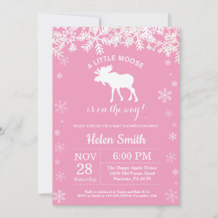 Invitation Flamme de neige Baby shower de la fille d'hiver de