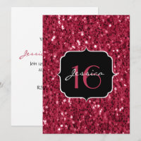 Flamme de parties scintillant rose magenta foncé b