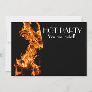 Invitation Flamme orange