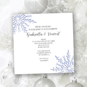 Invitation Flammes de neige bleues sur le White Winter Engage